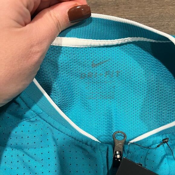 NWT Nike Mens Teal Full Zip Dri-FIT Jacket - Size M - Picture 5 of 8